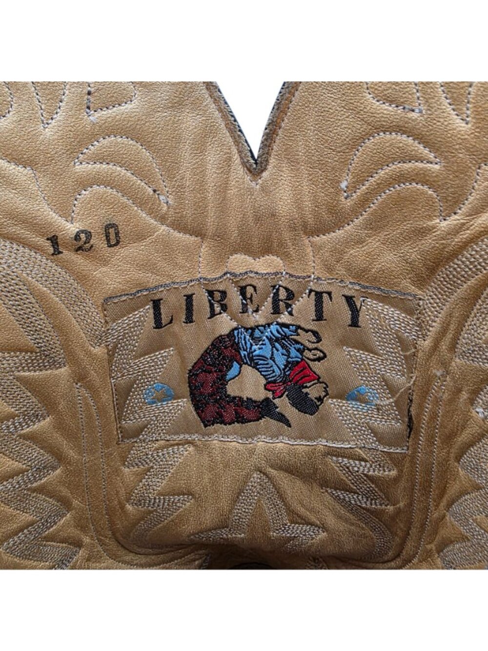 Liberty Boots Co Mens 12D Black Brown Leather Cowboy Western Biker Motorcycle - Picture 2 of 16